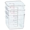 Rubbermaid Commercial SpaceSaver Square Containers, 2 qt, 8.8 x 8.75 x 2.7, Clear, Plastic FG630200CLR - alternate 2